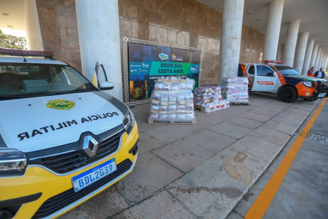 A edição 2021 da campanha Cesta Solidária Paraná, encerrada na terça-feira (06), conseguiu arrecadar mais de 200 toneladas de alimentos. Foto Gilson abreu/AEN