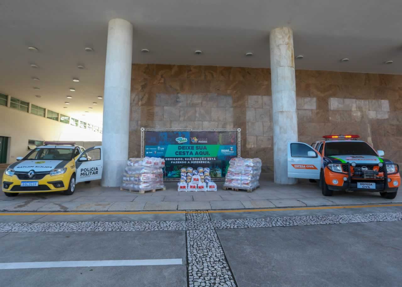 A edição 2021 da campanha Cesta Solidária Paraná, encerrada na terça-feira (06), conseguiu arrecadar mais de 200 toneladas de alimentos. Foto Gilson abreu/AEN