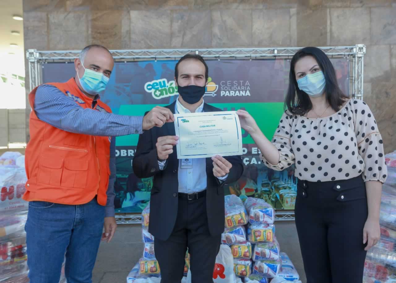 A edição 2021 da campanha Cesta Solidária Paraná, encerrada na terça-feira (06), conseguiu arrecadar mais de 200 toneladas de alimentos. Foto Gilson abreu/AEN