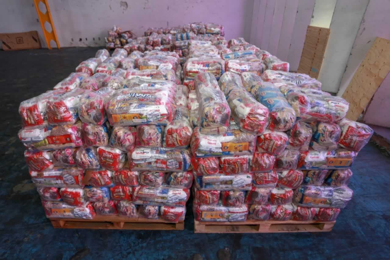A edição 2021 da campanha Cesta Solidária Paraná, encerrada na terça-feira (06), conseguiu arrecadar mais de 200 toneladas de alimentos. Foto Gilson abreu/AEN