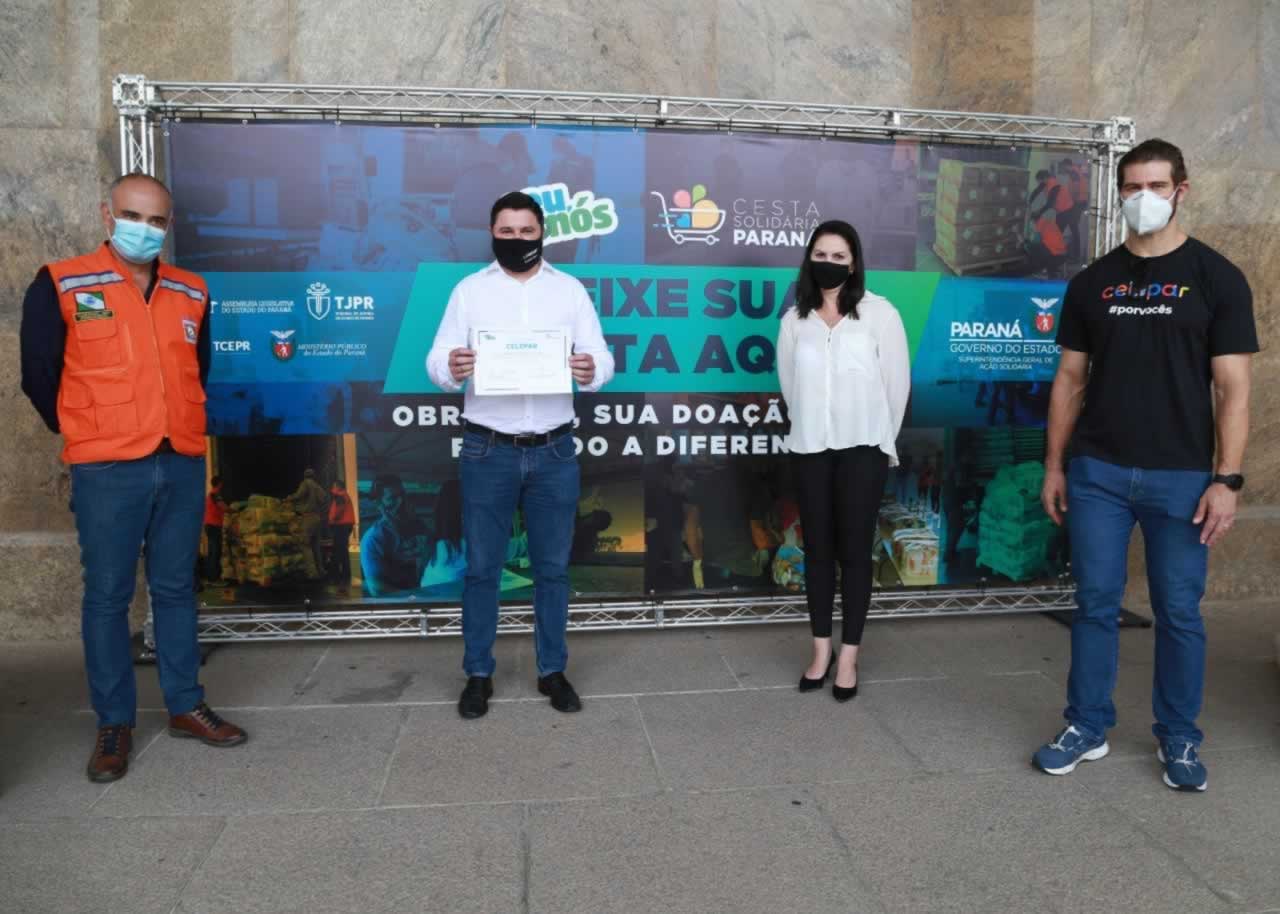 A edição 2021 da campanha Cesta Solidária Paraná, encerrada na terça-feira (06), conseguiu arrecadar mais de 200 toneladas de alimentos. Foto Gilson abreu/AEN