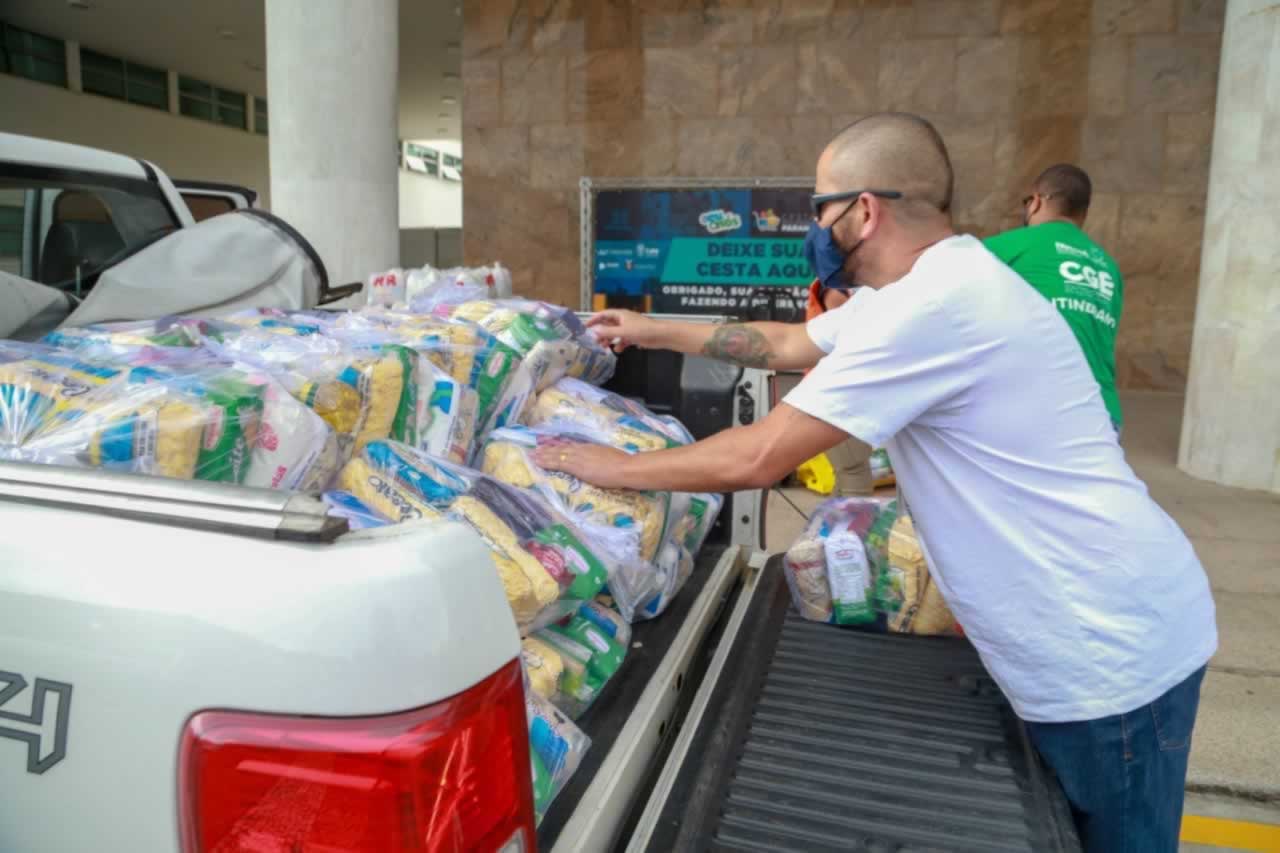 A edição 2021 da campanha Cesta Solidária Paraná, encerrada na terça-feira (06), conseguiu arrecadar mais de 200 toneladas de alimentos. Foto Gilson abreu/AEN