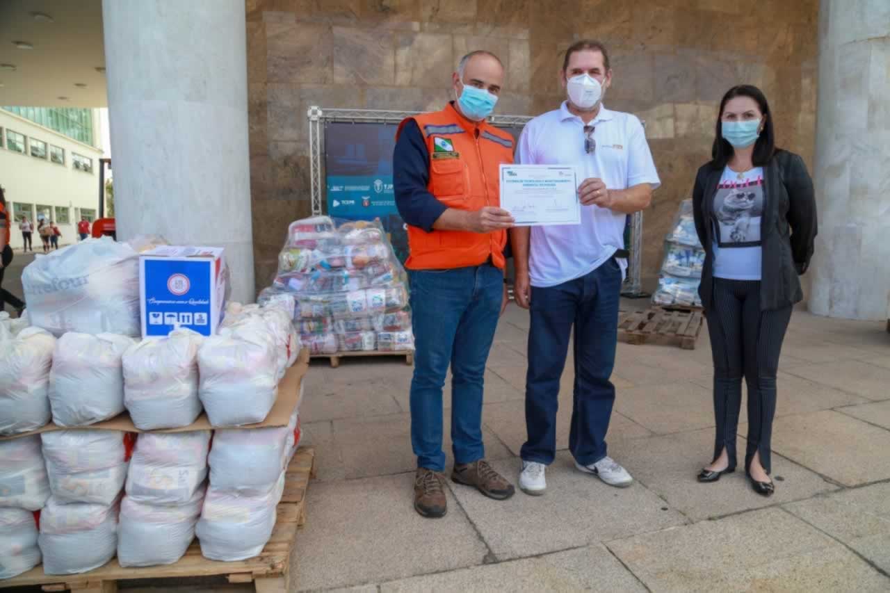 A edição 2021 da campanha Cesta Solidária Paraná, encerrada na terça-feira (06), conseguiu arrecadar mais de 200 toneladas de alimentos. Foto Gilson abreu/AEN