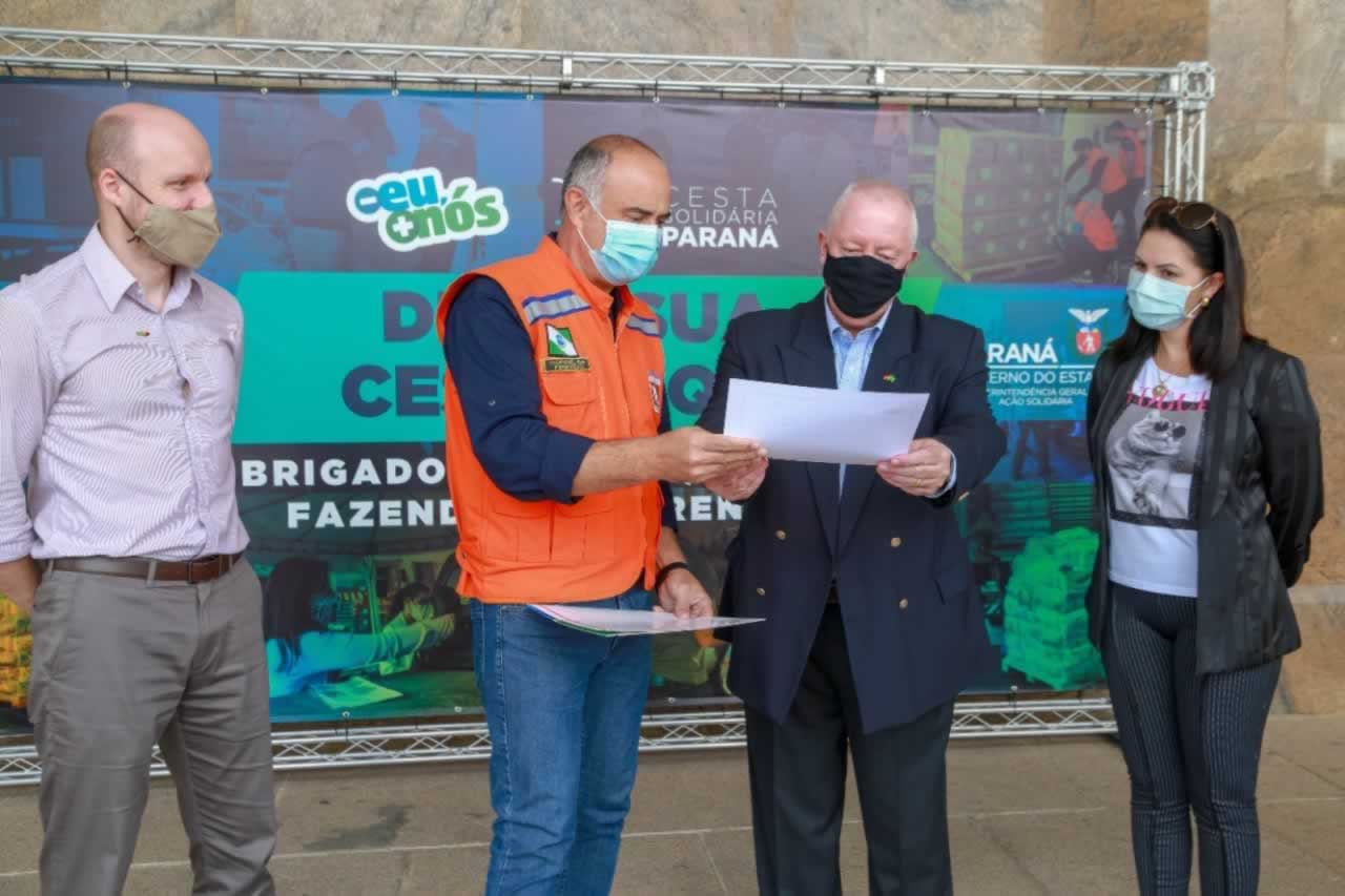 A edição 2021 da campanha Cesta Solidária Paraná, encerrada na terça-feira (06), conseguiu arrecadar mais de 200 toneladas de alimentos. Foto Gilson abreu/AEN