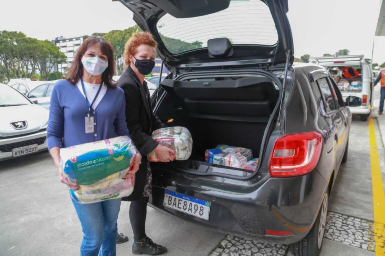 A edição 2021 da campanha Cesta Solidária Paraná, encerrada na terça-feira (06), conseguiu arrecadar mais de 200 toneladas de alimentos. Foto Gilson abreu/AEN