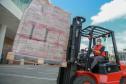 A edição 2021 da campanha Cesta Solidária Paraná, encerrada na terça-feira (06), conseguiu arrecadar mais de 200 toneladas de alimentos. Foto Gilson abreu/AEN