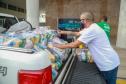 A edição 2021 da campanha Cesta Solidária Paraná, encerrada na terça-feira (06), conseguiu arrecadar mais de 200 toneladas de alimentos. Foto Gilson abreu/AEN