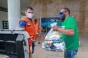 A edição 2021 da campanha Cesta Solidária Paraná, encerrada na terça-feira (06), conseguiu arrecadar mais de 200 toneladas de alimentos. Foto Gilson abreu/AEN