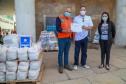 A edição 2021 da campanha Cesta Solidária Paraná, encerrada na terça-feira (06), conseguiu arrecadar mais de 200 toneladas de alimentos. Foto Gilson abreu/AEN