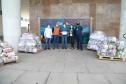 A edição 2021 da campanha Cesta Solidária Paraná, encerrada na terça-feira (06), conseguiu arrecadar mais de 200 toneladas de alimentos. Foto Gilson abreu/AEN