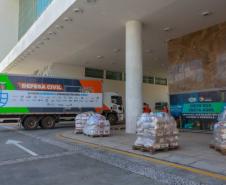 A edição 2021 da campanha Cesta Solidária Paraná, encerrada na terça-feira (06), conseguiu arrecadar mais de 200 toneladas de alimentos. Foto Gilson abreu/AEN