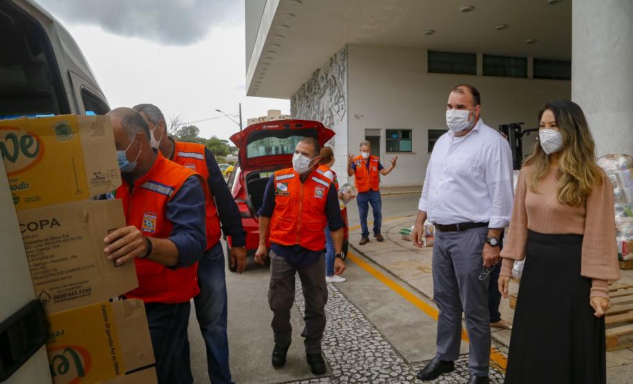 A edição 2021 da campanha Cesta Solidária Paraná, encerrada na terça-feira (06), conseguiu arrecadar mais de 200 toneladas de alimentos. Foto Gilson abreu/AEN