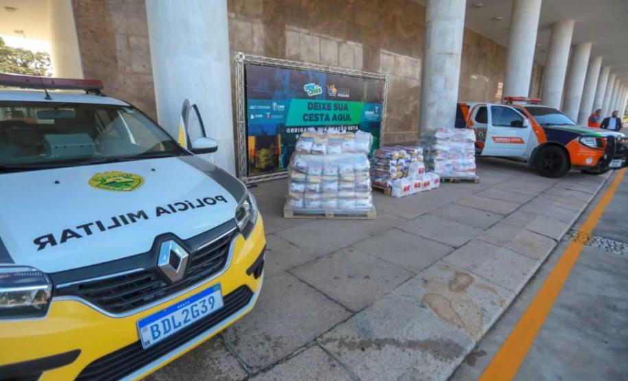 A edição 2021 da campanha Cesta Solidária Paraná, encerrada na terça-feira (06), conseguiu arrecadar mais de 200 toneladas de alimentos. Foto Gilson abreu/AEN