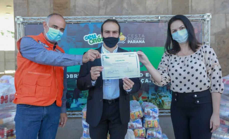 A edição 2021 da campanha Cesta Solidária Paraná, encerrada na terça-feira (06), conseguiu arrecadar mais de 200 toneladas de alimentos. Foto Gilson abreu/AEN