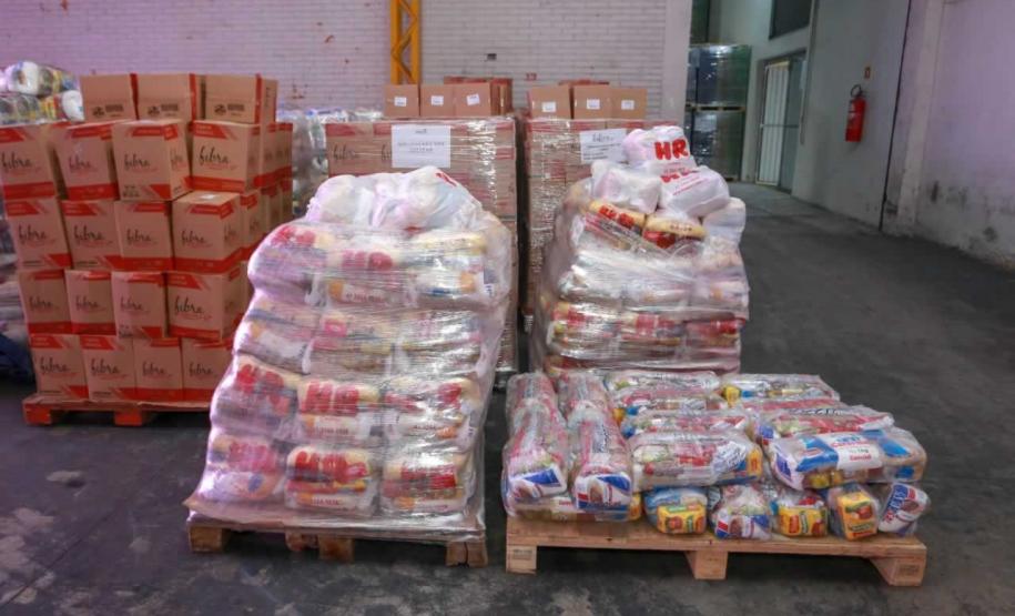 A edição 2021 da campanha Cesta Solidária Paraná, encerrada na terça-feira (06), conseguiu arrecadar mais de 200 toneladas de alimentos. Foto Gilson abreu/AEN