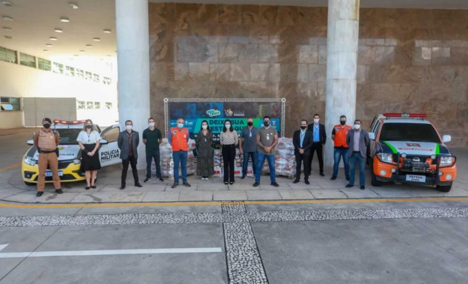 A edição 2021 da campanha Cesta Solidária Paraná, encerrada na terça-feira (06), conseguiu arrecadar mais de 200 toneladas de alimentos. Foto Gilson abreu/AEN