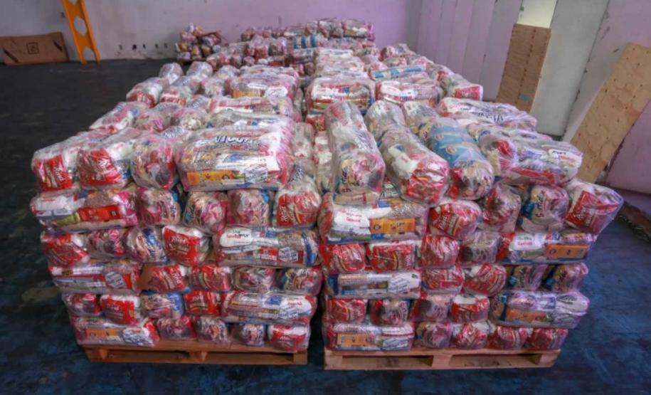 A edição 2021 da campanha Cesta Solidária Paraná, encerrada na terça-feira (06), conseguiu arrecadar mais de 200 toneladas de alimentos. Foto Gilson abreu/AEN