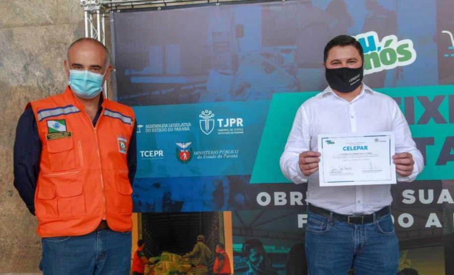 A edição 2021 da campanha Cesta Solidária Paraná, encerrada na terça-feira (06), conseguiu arrecadar mais de 200 toneladas de alimentos. Foto Gilson abreu/AEN