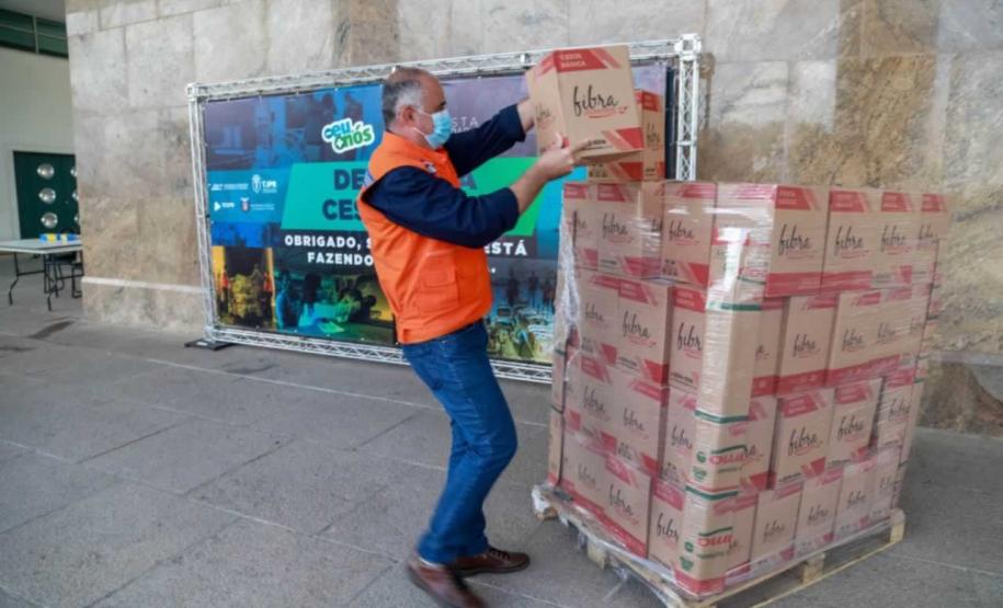 A edição 2021 da campanha Cesta Solidária Paraná, encerrada na terça-feira (06), conseguiu arrecadar mais de 200 toneladas de alimentos. Foto Gilson abreu/AEN