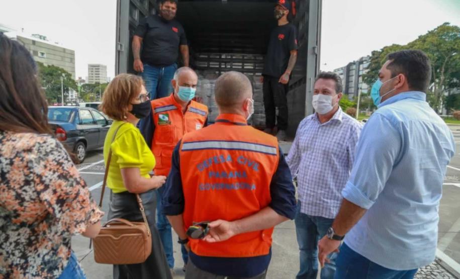 A edição 2021 da campanha Cesta Solidária Paraná, encerrada na terça-feira (06), conseguiu arrecadar mais de 200 toneladas de alimentos. Foto Gilson abreu/AEN