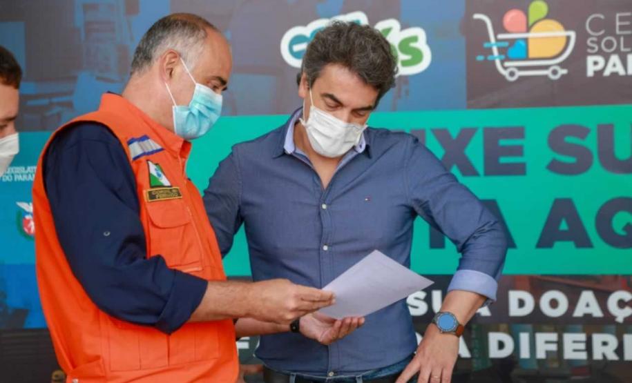 A edição 2021 da campanha Cesta Solidária Paraná, encerrada na terça-feira (06), conseguiu arrecadar mais de 200 toneladas de alimentos. Foto Gilson abreu/AEN