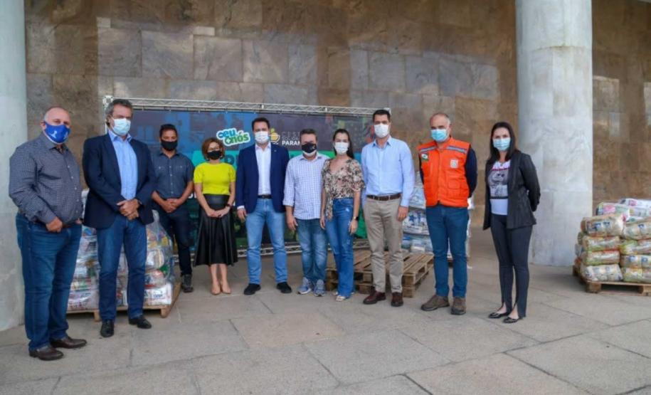 A edição 2021 da campanha Cesta Solidária Paraná, encerrada na terça-feira (06), conseguiu arrecadar mais de 200 toneladas de alimentos. Foto Gilson abreu/AEN