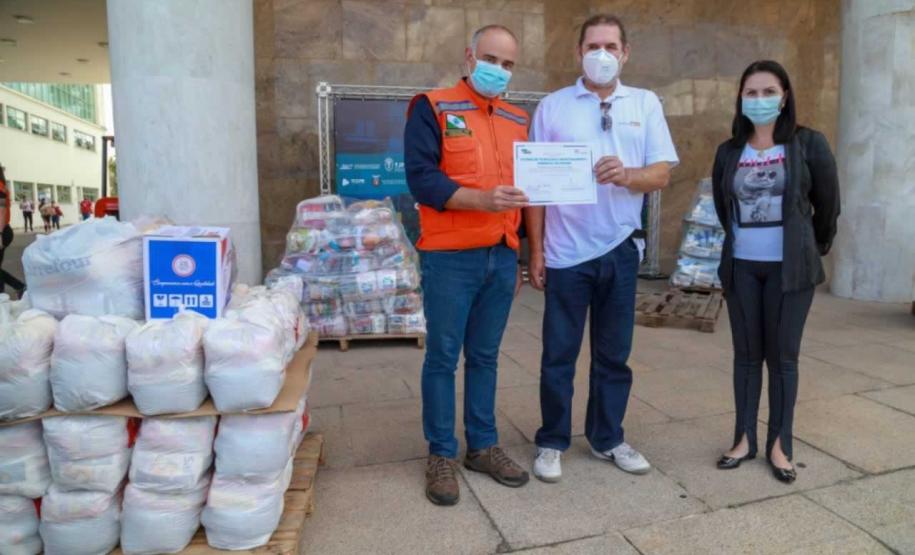 A edição 2021 da campanha Cesta Solidária Paraná, encerrada na terça-feira (06), conseguiu arrecadar mais de 200 toneladas de alimentos. Foto Gilson abreu/AEN