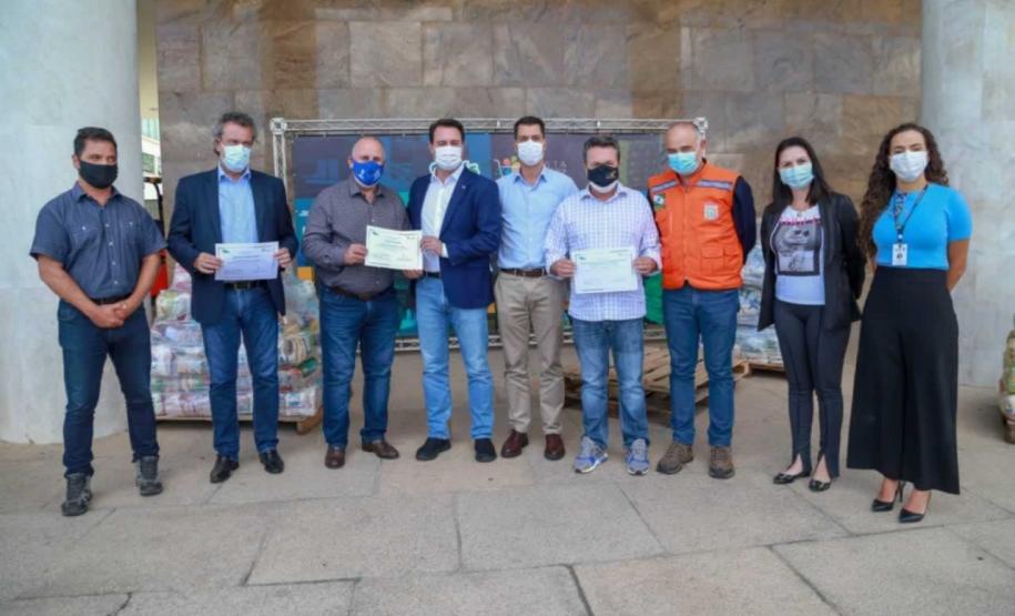 A edição 2021 da campanha Cesta Solidária Paraná, encerrada na terça-feira (06), conseguiu arrecadar mais de 200 toneladas de alimentos. Foto Gilson abreu/AEN