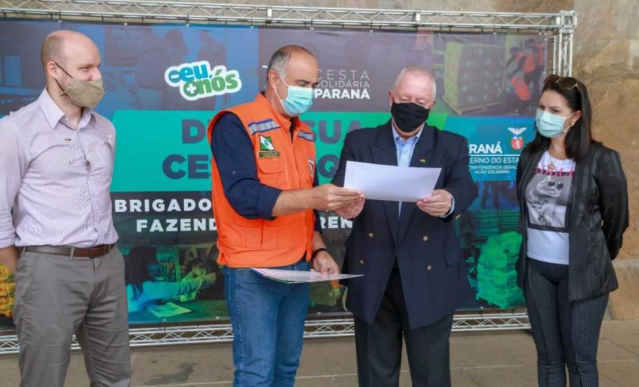 A edição 2021 da campanha Cesta Solidária Paraná, encerrada na terça-feira (06), conseguiu arrecadar mais de 200 toneladas de alimentos. Foto Gilson abreu/AEN
