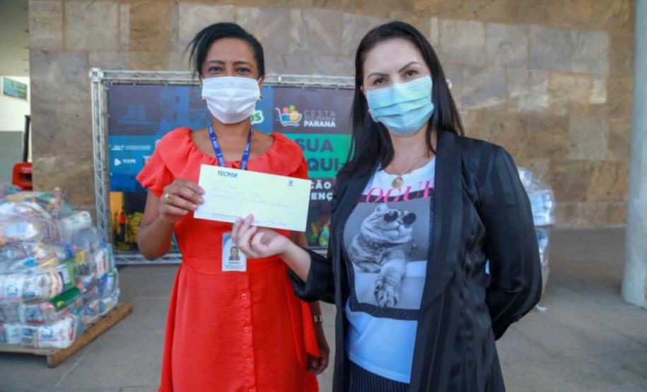A edição 2021 da campanha Cesta Solidária Paraná, encerrada na terça-feira (06), conseguiu arrecadar mais de 200 toneladas de alimentos. Foto Gilson abreu/AEN