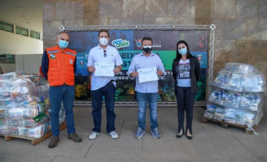 A edição 2021 da campanha Cesta Solidária Paraná, encerrada na terça-feira (06), conseguiu arrecadar mais de 200 toneladas de alimentos. Foto Gilson abreu/AEN