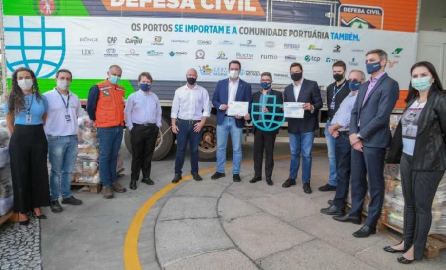 A edição 2021 da campanha Cesta Solidária Paraná, encerrada na terça-feira (06), conseguiu arrecadar mais de 200 toneladas de alimentos. Foto Gilson abreu/AEN