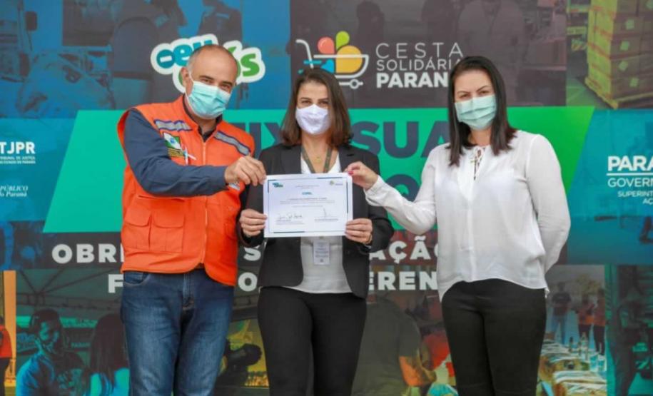 A edição 2021 da campanha Cesta Solidária Paraná, encerrada na terça-feira (06), conseguiu arrecadar mais de 200 toneladas de alimentos. Foto Gilson abreu/AEN