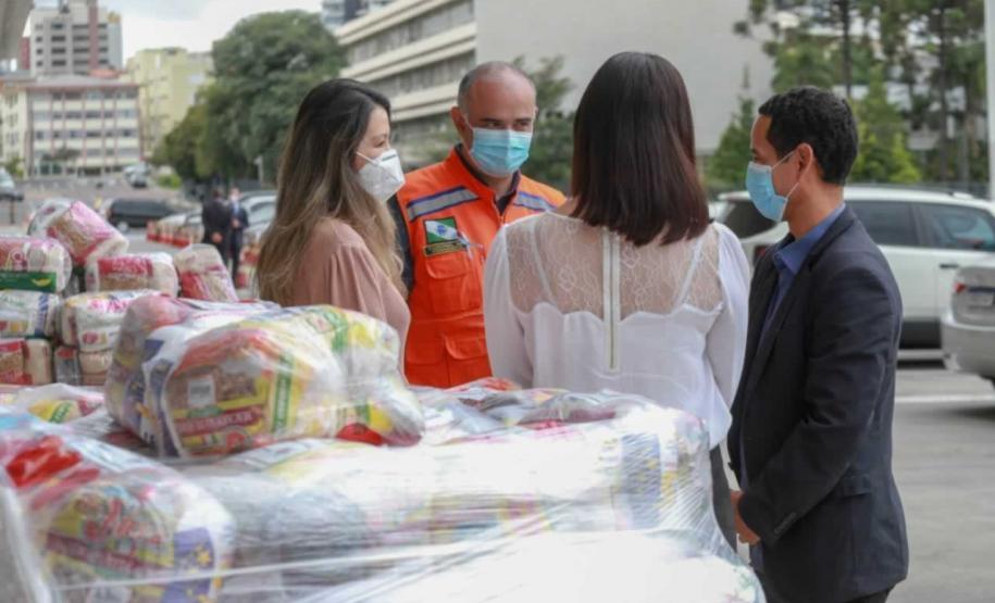 A edição 2021 da campanha Cesta Solidária Paraná, encerrada na terça-feira (06), conseguiu arrecadar mais de 200 toneladas de alimentos. Foto Gilson abreu/AEN