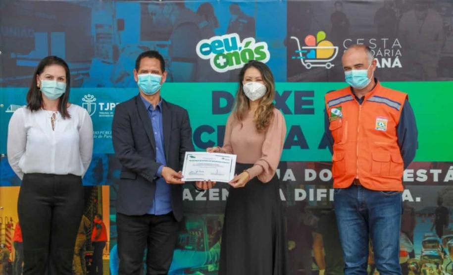 A edição 2021 da campanha Cesta Solidária Paraná, encerrada na terça-feira (06), conseguiu arrecadar mais de 200 toneladas de alimentos. Foto Gilson abreu/AEN