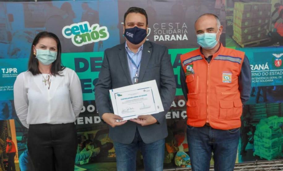 A edição 2021 da campanha Cesta Solidária Paraná, encerrada na terça-feira (06), conseguiu arrecadar mais de 200 toneladas de alimentos. Foto Gilson abreu/AEN